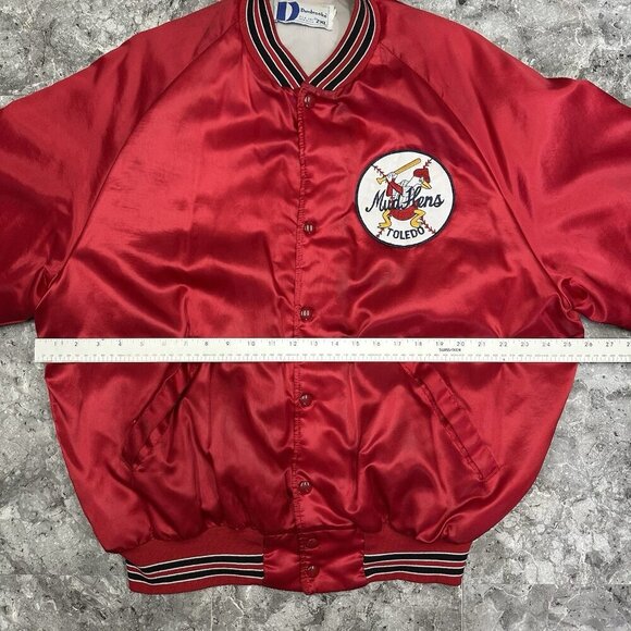 Vintage Toledo Mud Hens Varsity Jacket Mens XXL Dunbrooke Pla-Jac USA Red - Picture 7 of 8
